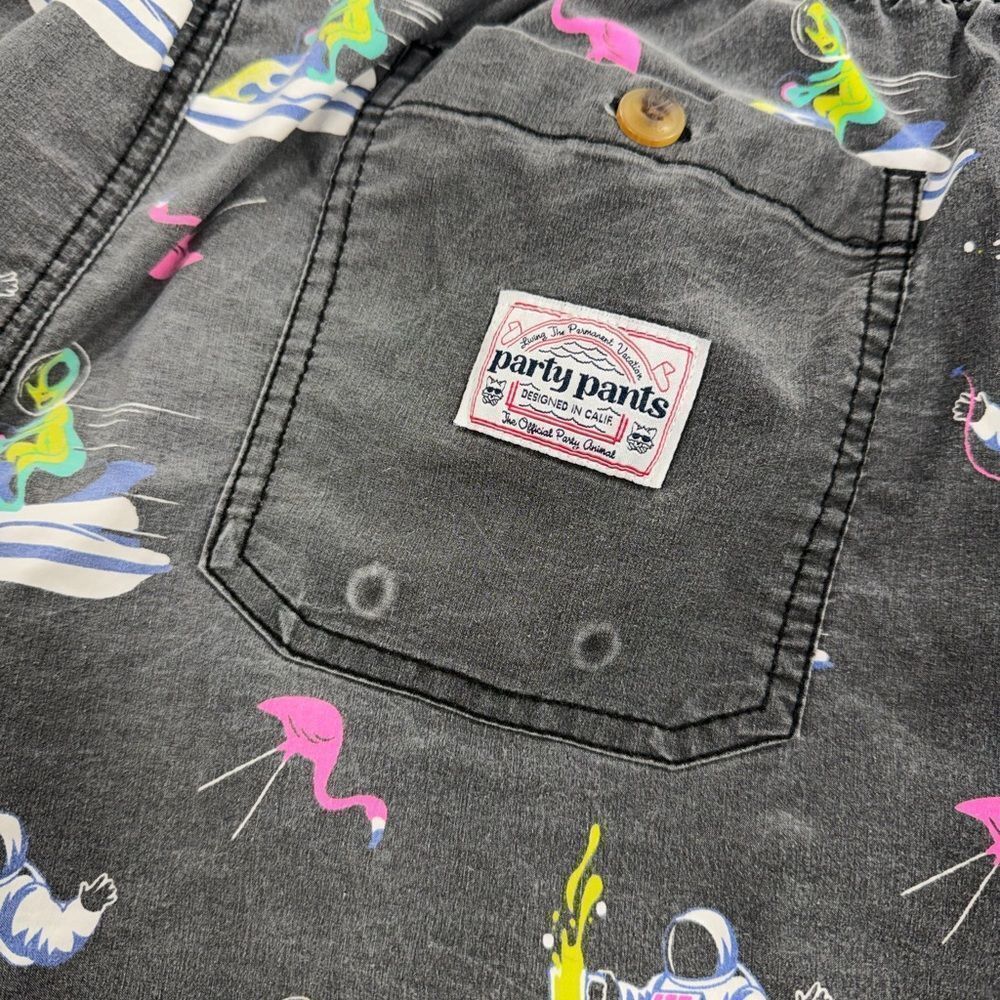 Party Pants Alien Print Swim Shorts Medium - Picture 8 of 13